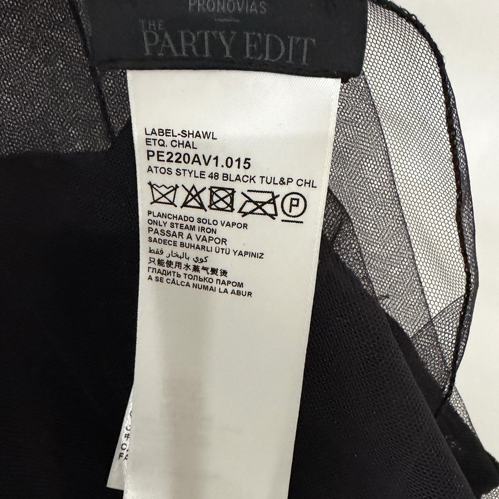 Pronovias Black Strapless Dress with Silver - Atos style 48- Beading size 4 - Picture 14 of 15